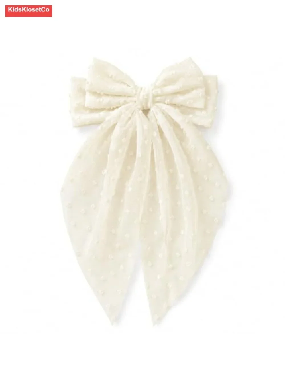Oversized Chiffon Hair Bow Clips for Women, Large Long Tail Barrettes for